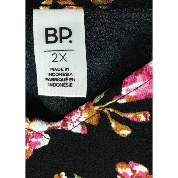 BP Dress Plus 2X Black Floral Slip Dress Women - Picture 8 of 9